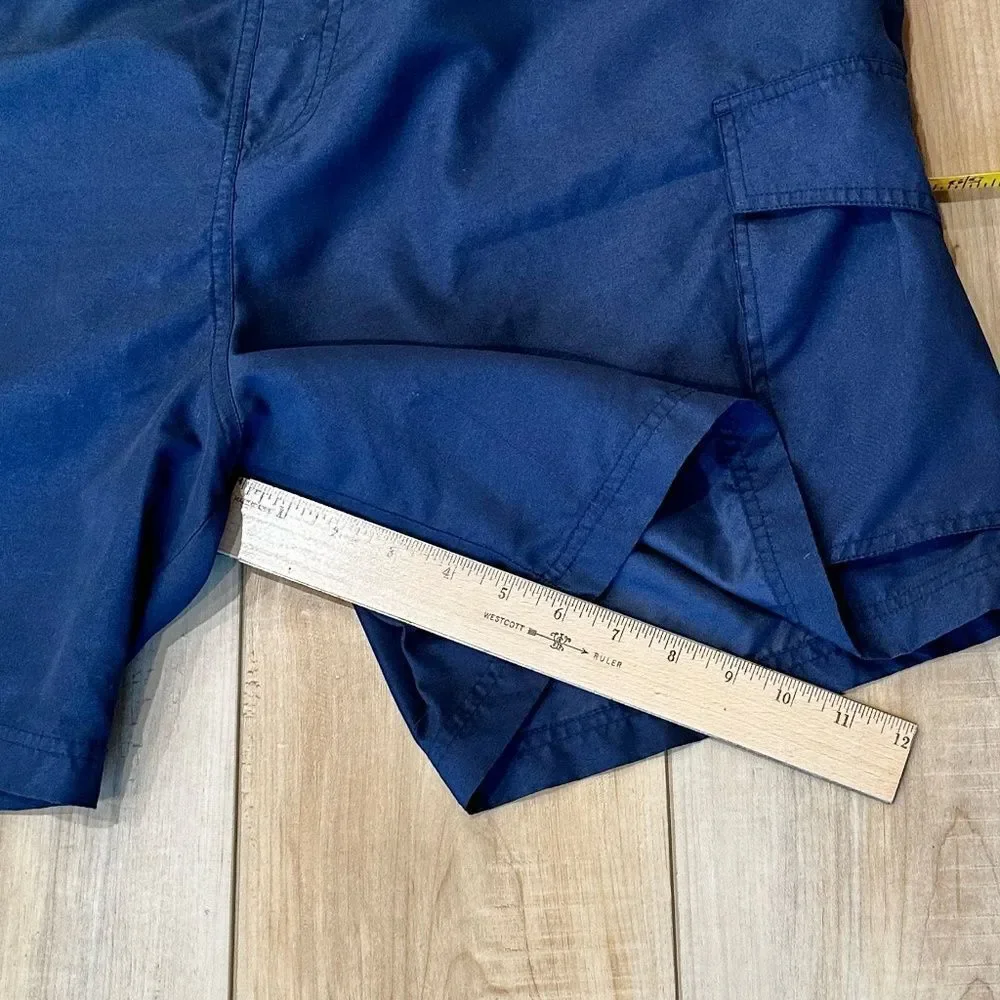 A.C. Clothing Mens Lightweight Cargo Shorts - Elastic Waist Navy Blue XXL